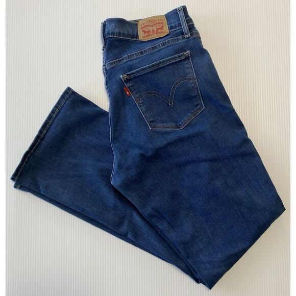 Levi's Curvy Bootcut Women's Mid Rise Blue Denim Jeans size 30x30 - Picture 3 of 10